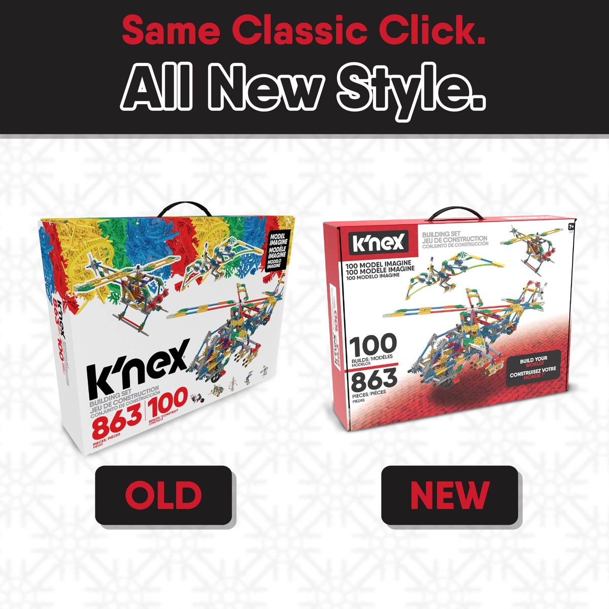 K'NEX - 100 Model Building Set ‚ 863 Pieces, STEM Building, Kid Construction Set‚ Ages 7+ - Amazon Exclusive