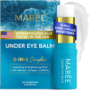 MAREE Under Eye Balm Stick Hydrating - Retinol Caffeine Under Eye Brightener Stick for Older Women - Collagen Undereye Cream