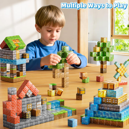 ZDRKWSM Magnetic Blocks Toys for Kids, 200PCS Magnetic Building Blocks, STEM Montessori Sensory Stacking Toy for Boys Girls Age 3 4 5 6 7 8 9 10, Christmas Birthday Gifts for Boys and Girls Age 3+