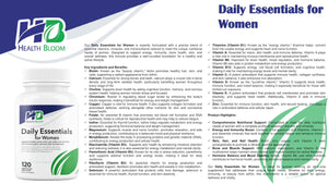 Daily Essentials for Women - 120 Capsules - Health Bloom - Vitamins and Minerals Capsules