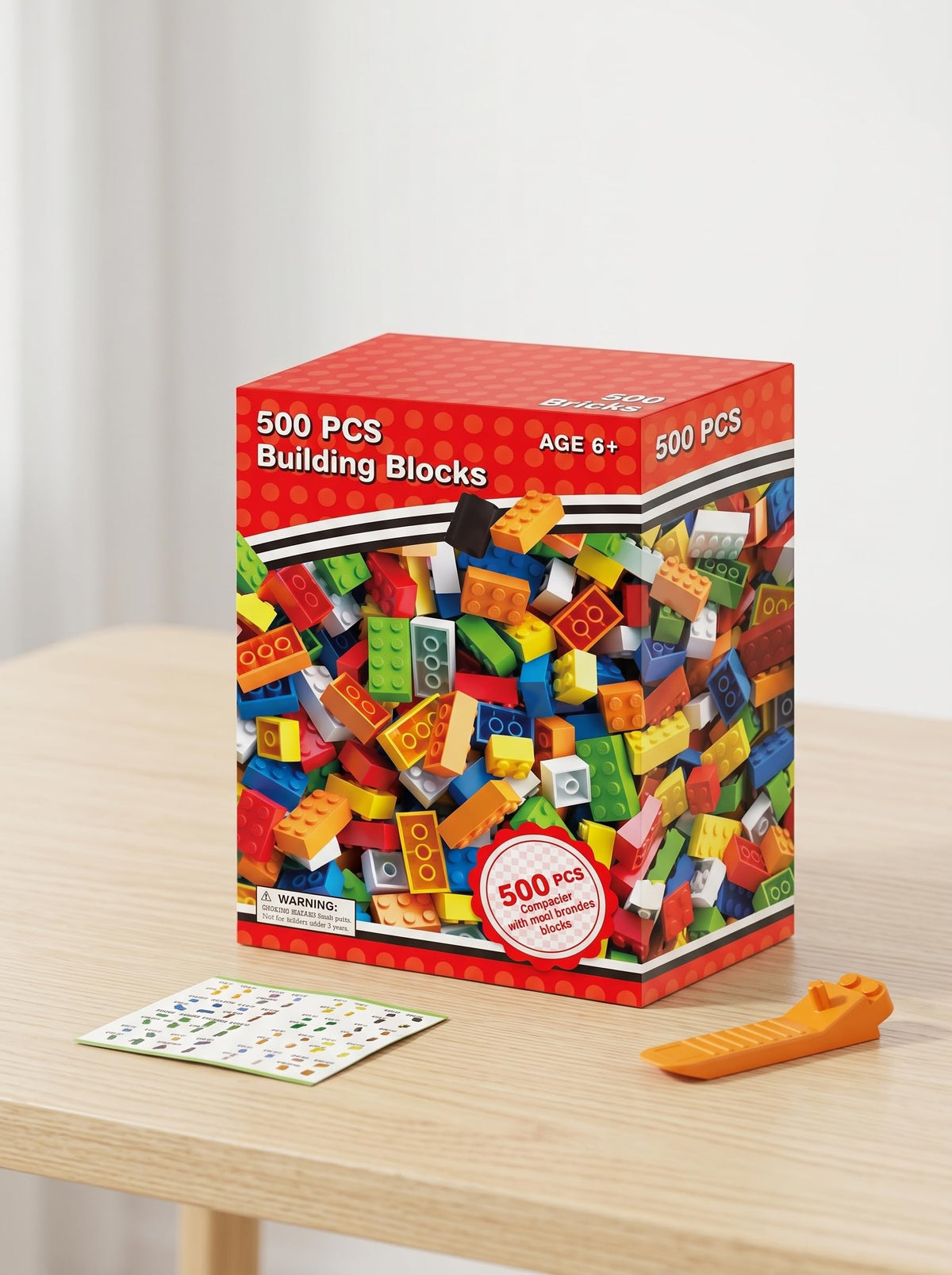 500PCS City Series Building Bricks - DIY Construction Toy for Beginners