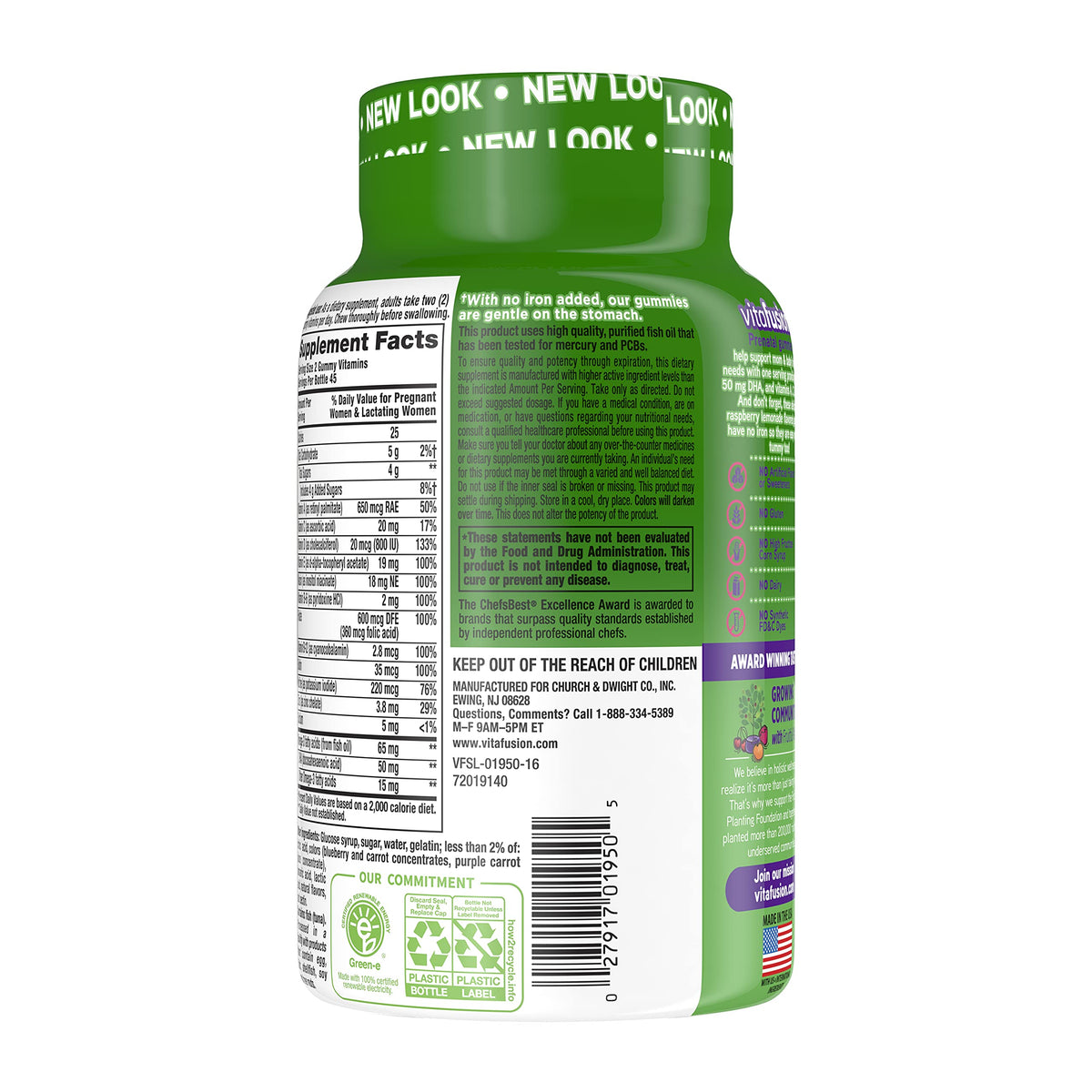 Vitafusion Prenatal, Gummy Vitamins - 90 Gummies each (Value Pack of 4)