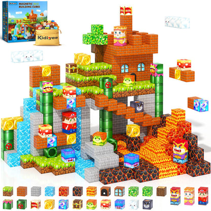 Magnetic Blocks Building Toys, Mine Magnet World Game Set for Kids Ages 4-8 5-7 6-8, STEM Sensory Magnetic Toys for Toddlers, Gift for 3+ Year Old Boys Girls