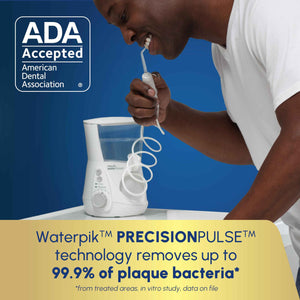 Waterpik Aquarius Water Flosser For Teeth Cleaning, Gums, Braces, Dental Care, Electric Power With 10 Settings, 7 Tips For Multiple Users And Needs, ADA Accepted, W