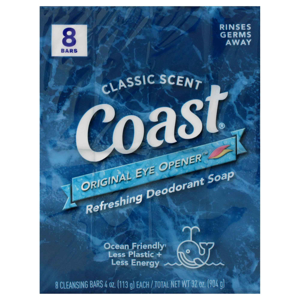 Coast Refreshing Deodorant Soap - Bar Soap with Thick Rich Lather - Clean Rinsing Formula for Fresh, Non-Dry Skin