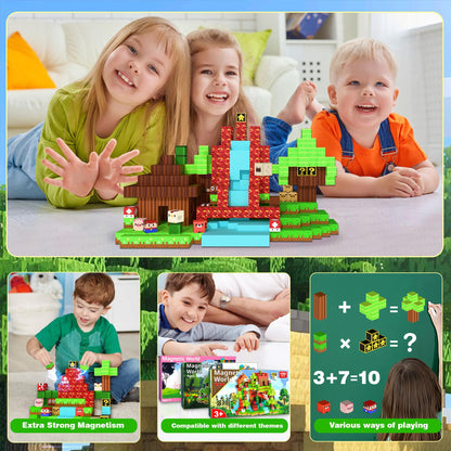 Caiuiyda Magnetic Building Blocks Sandbox World Set