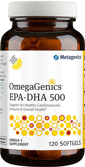 Metagenics OmegaGenics EPA-DHA 500 - High Potency Fish Oil Supplement for Cardiovascular Health* - Sustainably Sourced & Purity Tested