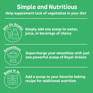 New Vitality Royal Greens Superfood Powder | Healthy Veggie Powder with Probiotics, Enzymes, Antioxidants, Wheat Grass & Greens 10.75oz (30 Day Supply) New VitalityBuy Supplements Australia