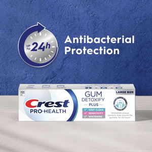 Crest Pro-Health Gum Detoxify Plus Toothpaste 4.5 oz Pack of 3 - Antibacterial Fluoride Toothpaste, Sensitivity Protection