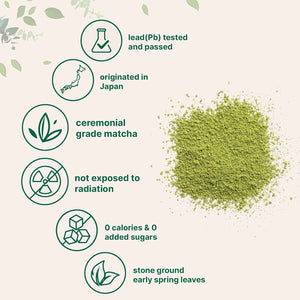 Micro Ingredients Organic Ceremonial Grade Matcha Powder, 100 Servings - Authentic Japanese First Harvest Matcha Green Tea Powder For Barista-Grade Latte, Beverage & Baking