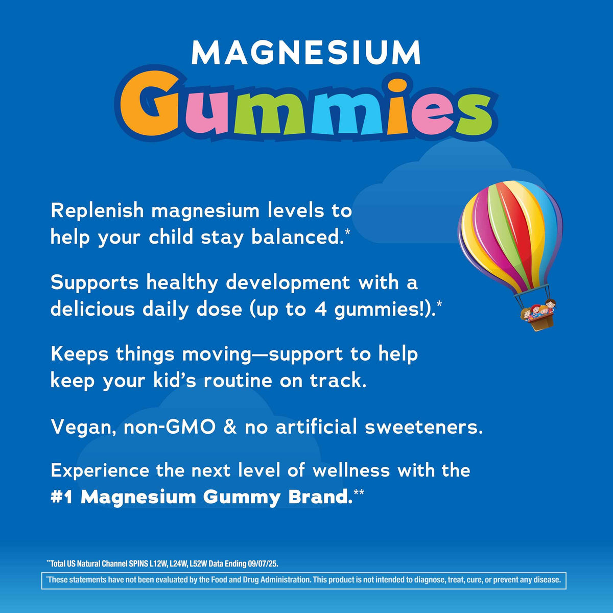 Natural Vitality Calm, Magnesium Citrate Kids Supplement, Stress Relief Gummies, Supports a Healthy Response to Stress