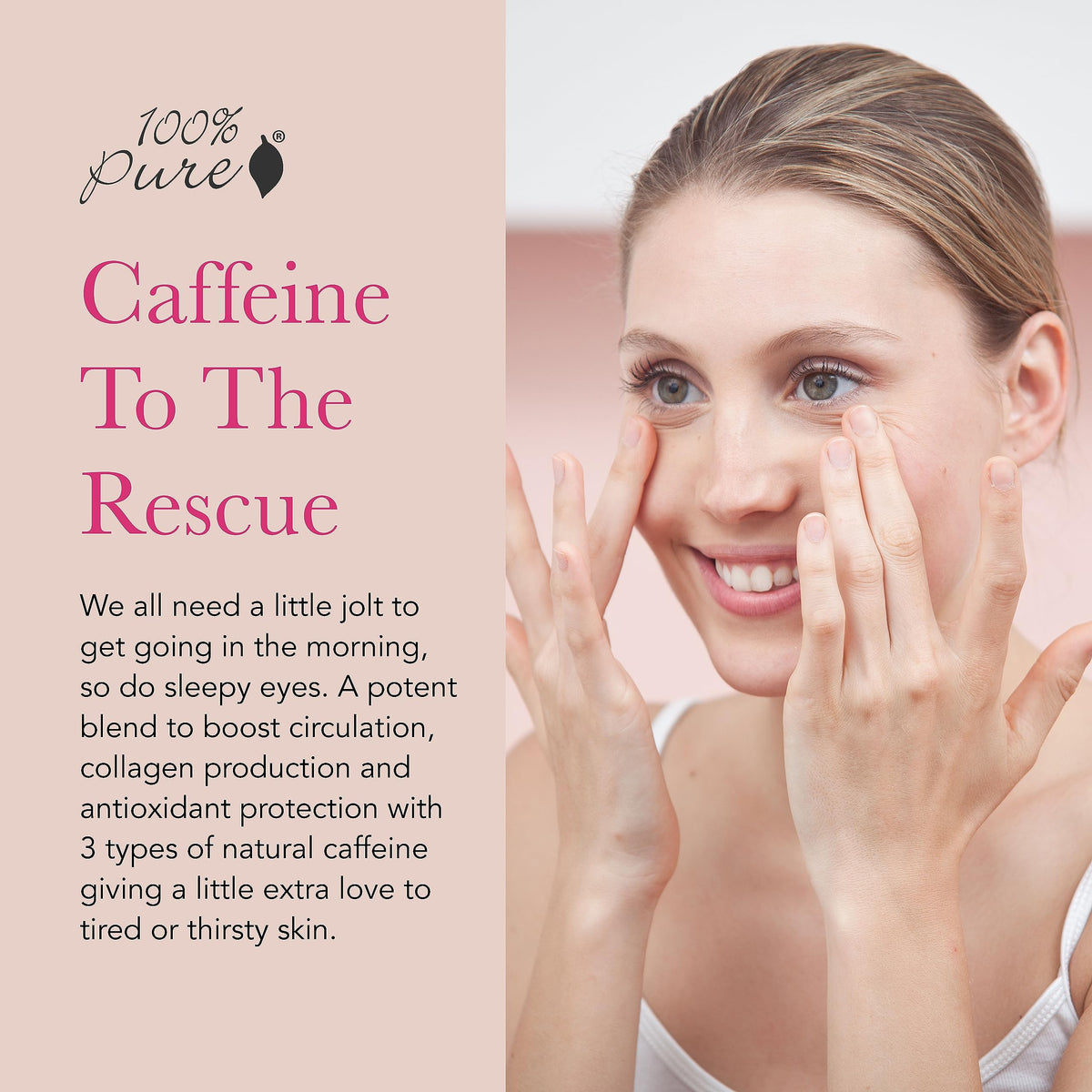 100% PURE Coffee Bean Caffeine Eye Cream – Refresh & Hydrate (10ml)