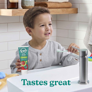 Tom’s of Maine Natural Kids Fluoride Toothpaste, 3 Pack, For Kids Ages 2 and Up, Great Toddler Toothpastes, No Artificial Flavors, Dyes