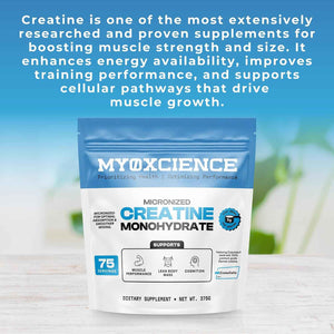 MYOXCIENCE Micronized Creavitalis Creatine - The World’s Purest Micronized Form of Creatine Monohydrate - Supports Muscle Performance, Lean Body Mass, & Cognition - 75 Servings