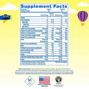 L’il Critters Gummy Vites No Sugar Added Daily Gummy Multivitamin for Ages 2+ Toddlers & Kids, Vitamin C, D3 for Immune