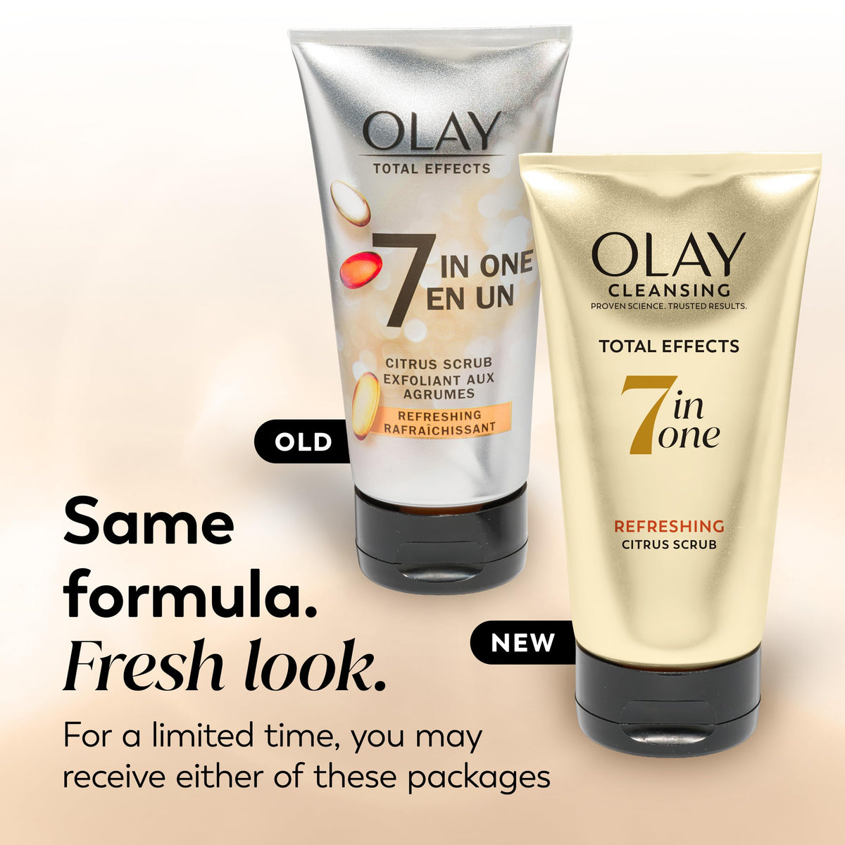 Olay Total Effects Citrus Facial Cleanser and Scrub, 5.0 Ounces (Pack of 3)