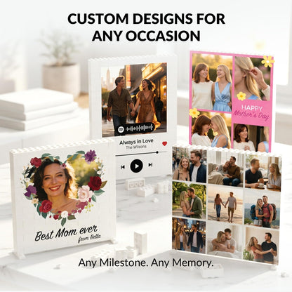 ArtPix 3D Custom Building Brick Photo Block, Personalized Gifts for Men, Dad, Him, Husband, Mom, Wife, Women, Her - Custom Picture Block for Birthday, Anniversary, Couples