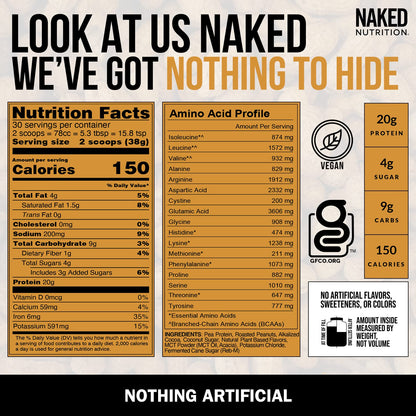 Naked Shake - Chocolate Peanut Butter Protein Powder - Vegan Protein Powder from US