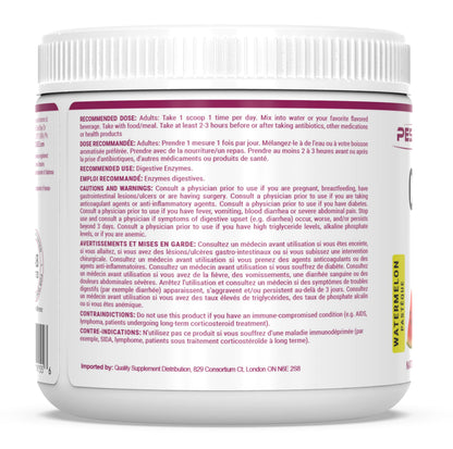 PEScience Complete-GI Gut Health Powder, Probiotics for Women and Men, Digestive Enzymes, Prebiotic Fiber, L-Glutamine, Pepzin GI Zinc Carnosine - Watermelon Flavor, 30 Servings