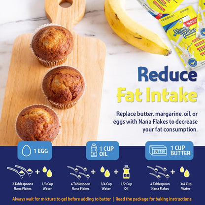 Nana Flakes 100% Pure Banana Flakes Food Powder - Natural - Great Source of Potassium & Fiber (Banana, One Pound Bag)