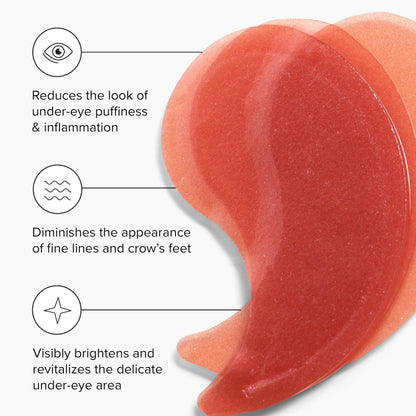 DRMTLGY Brightening Eye Masks (60 Count) – Biodegradable Hydrogel Patches with Caffeine, Peptides & Niacinamide for Dark Circles & Puffiness