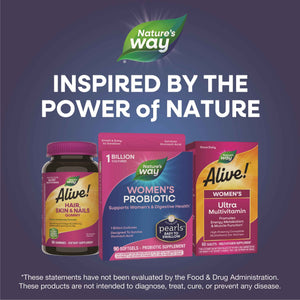 Nature's Way Women's Probiotic Pearls, Supports Women's and Digestive Health*, Protects Against Occasional Constipation & Bloating*, 1 Billion Live Cultures, 90 Softgels, (Pack of 2)