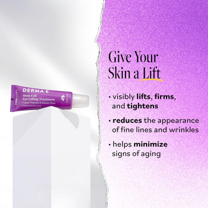 Derma E Stem Cell Lifting Eye Treatment (0.5 oz) – Multi-Action Firming & Tightening for Under Eye & Upper Eyelids