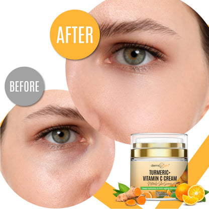 Turmeric Face Cream with 30% Vitamin C - Glow Boosting & Skin Repairing Moisturizer - Organic Anti-Aging Facial Cream (1.7 fl. oz)