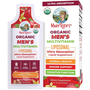 MaryRuth Organics Multivitamin for Men - USDA Organic - Sugar Free Mens Multivitamin Liposomal - Liquid Vitamins for Men