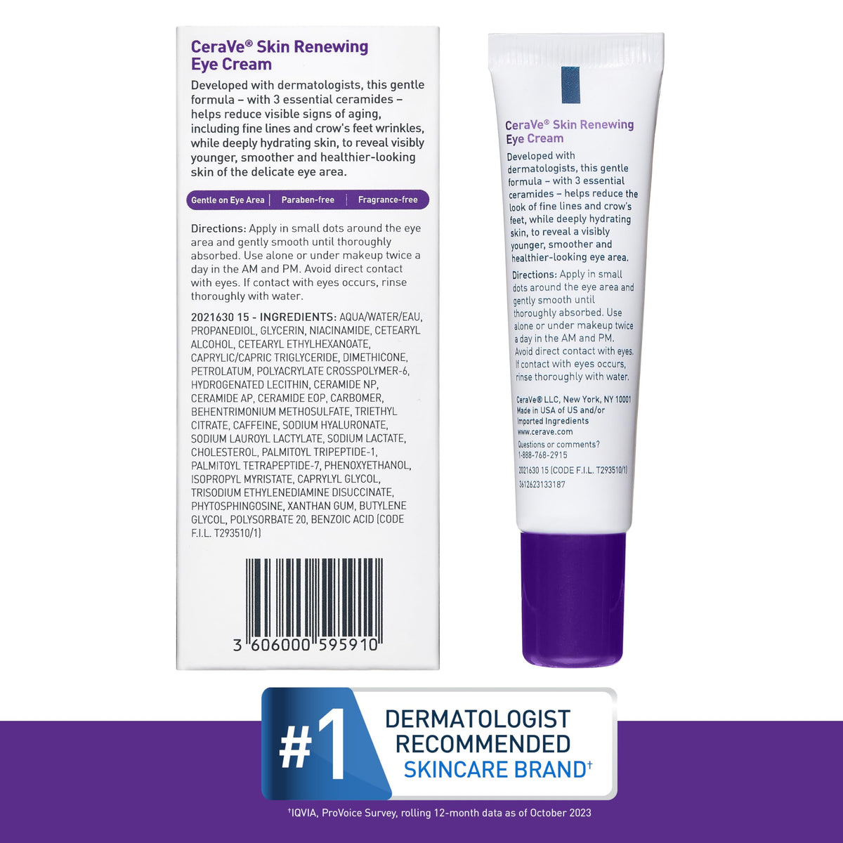CeraVe Skin Renewing Eye Cream for Wrinkles & Crow’s Feet