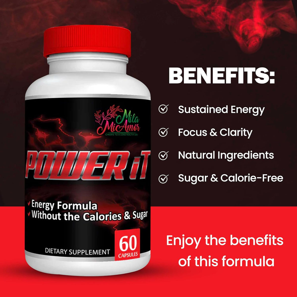Power It - Daily Wellness Support with Key Ingredients - No Added Sugar - 60 Capsules