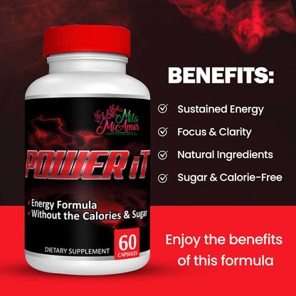 Power It - Daily Wellness Support with Key Ingredients - No Added Sugar - 60 Capsules