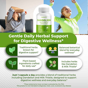 Dandelion Milk Thistle Artichoke Burdock Turmeric - Support Liver Health, Support Digestive Aid