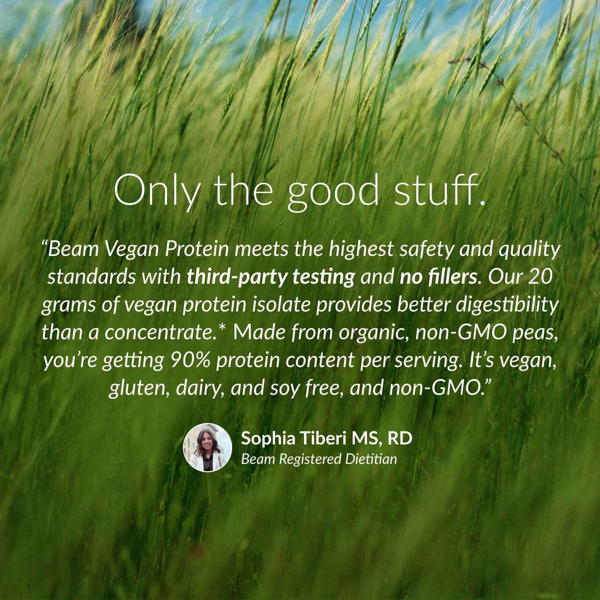 BEAM Vegan Protein Powder - Organic Pea Protein Isolate, 20g Plant-Based Protein per Serving, Third-Party Tested, No Added Sugar, Dairy Free, Soy Free, Gluten Free, 20 Servings, Chocolate