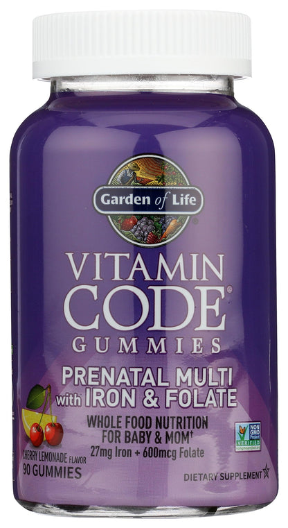 Garden Of Life Vitamin Code Prenatal Multi Gummies, 90 CT