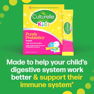 Culturelle Kids Daily Probiotic Packets for Kids, (Ages 3+) - 50 Count - From the #1 Pediatrician-Recommended Brand - Flavorless Daily Probiotics