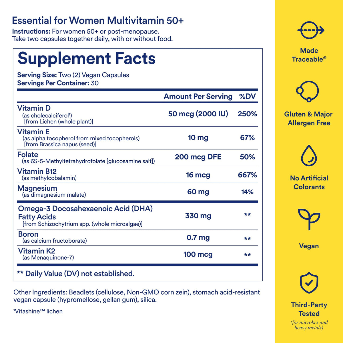 Ritual Women's 50+ Multivitamin - 60 Capsules - 30 Servings