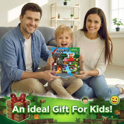 Laoren Magnetic Building Blocks, STEM Toys Educational Magnet Cubes for Kids Ages 4-12 (Rock Forest-200pcs)