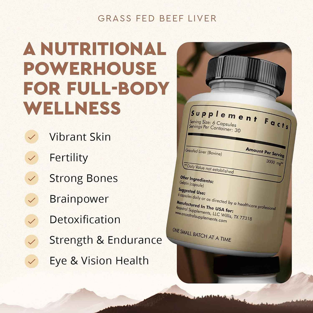 Ancestral Supplements Beef Liver & Mofo Bundle for Men - Supports Energy, Strength, Hormone Health & Vitality - Grass Fed, Pasture Raised Beef Organ Multivitamin with Targeted Nutrients