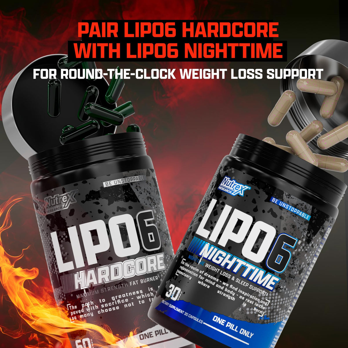 Nutrex Research Lipo-6 Hardcore – Metabolism & Energy Support – 60 Capsules