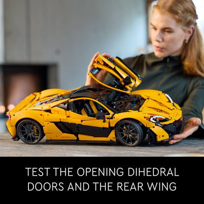 LEGO Technic McLaren P1 Hypercar Building Set, Gift for Adult Racing Fans, Race Car Collectible Model with V8 Piston Engine and 7-Speed Gearbox, 42172