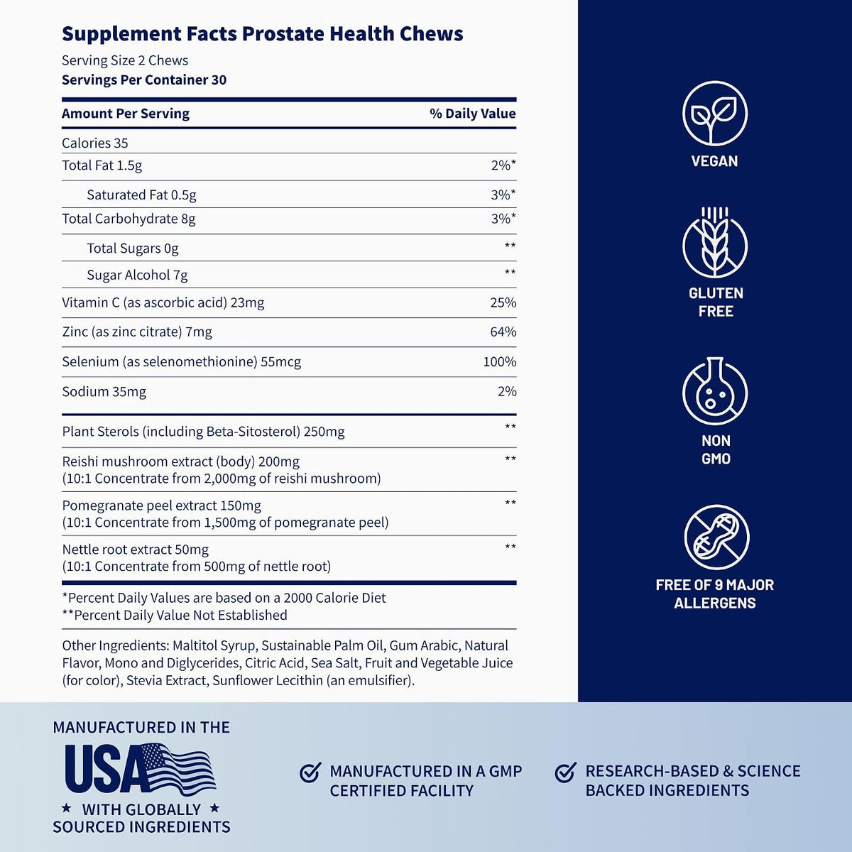 Snap Supplements Prostate Health Supplement for Men, 60 Sugar-Free Chews - Plant Sterols, Nettle Root & Reishi Mushroom - Supports Prostate and Urinary Wellness, Pomegranate-Berry Flavor, Vegan