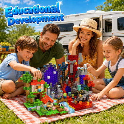 Annexfun Magnetic Blocks - 400PCS Magnetic Building Blocks Toys Forest Portal, Magnetic Tiles Kids Build Cubes 2026 Upgraded STEM Game Toys, Christmas Birthday Gifts for Boys & Girls Ages 3+