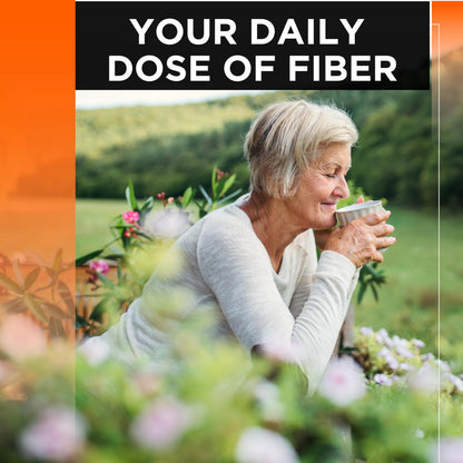 Quality Choice Sugar Free Fiber Powder Naturally Derived Vegetable Formula 48 Doses Orange Flavor
