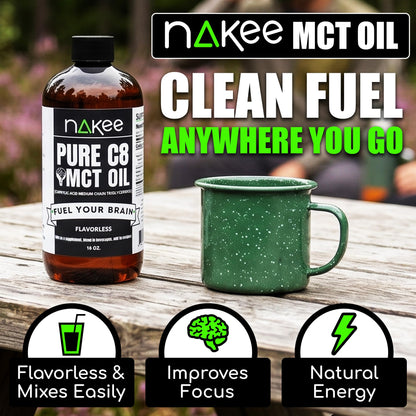 Nakee Butter C8 MCT Oil 3.4 oz.