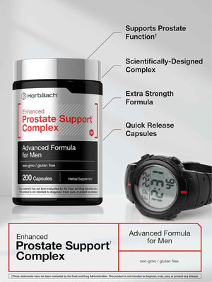 Horbaach Prostate Supplement for Men - 200 Capsules - Advanced Complex with Saw Palmetto, Pygeum, Stinging Nettle - Non-GMO and Gluten Free
