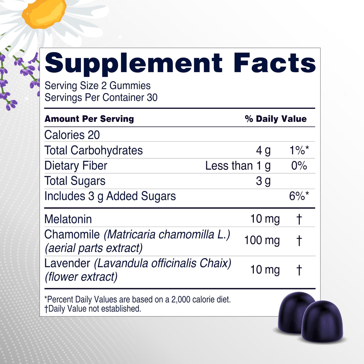 AXIV VroZzz Melatonin Sleep Aid Gummies, 10 mg Melatonin, with Chamomile, Lavender & Valerian Root, Supports Occasional Sleep, 60 Gummies