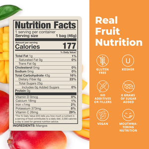 Balance of Nature Freeze-Dried Mangos (5 Pack) - 100% Real Fruit, Crunchy Mango Slices, Healthy Snack, Mouthwatering Nutrition, Gluten-Free, Vegan, No Sugar Added, Five 1.6 oz Bags