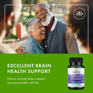 Swanson Lithium Orotate Mood and Memory Support Supplement for Stress-Prone Adults Seeking Emotional Wellness - 5 mg Elemental Lithium (60 Veggie Capsules) SwansonBuy Supplements Australia