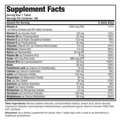 Bronson ONE Daily Women’s 50+ Complete Multivitamin Multimineral, 180 Tablets